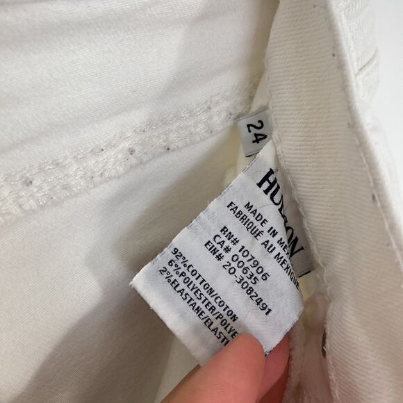 Hudson Ciara High Rise Ankle Skinny SSK Buttonfly White Size 24 - Picture 5 of 7